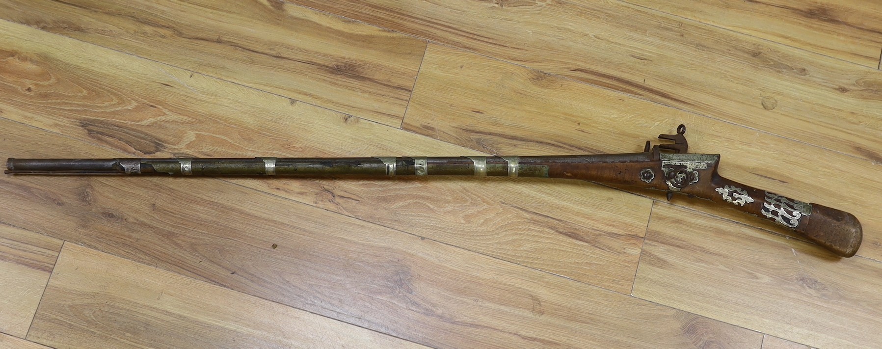 An Eastern antique flintlock musket